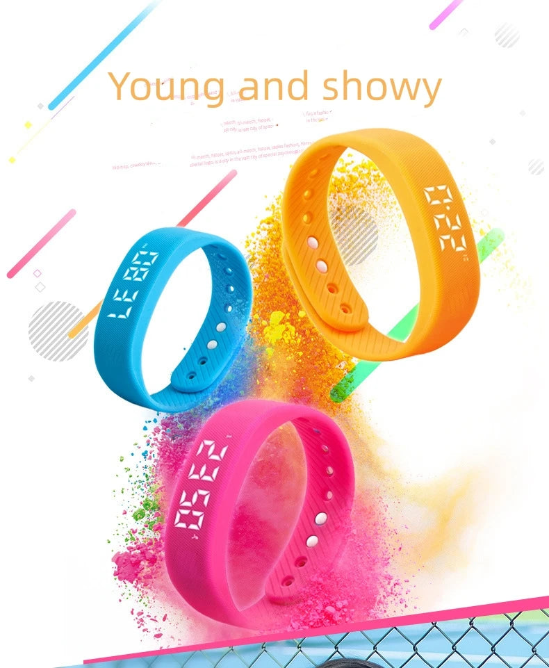 Smart Bracelet LED Digital Waterproof Smart Clock Smartband With running pedometer Monitor Smart Band Vibration Alarm Reminder Beauty World Shop