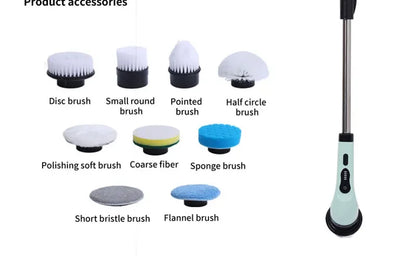 Cordless Spin Scrubber Electric Multipurpose Cleaning Brush for Kitchen Bathroom Toilet - Household Hair Brushes And Mops Beauty World Shop