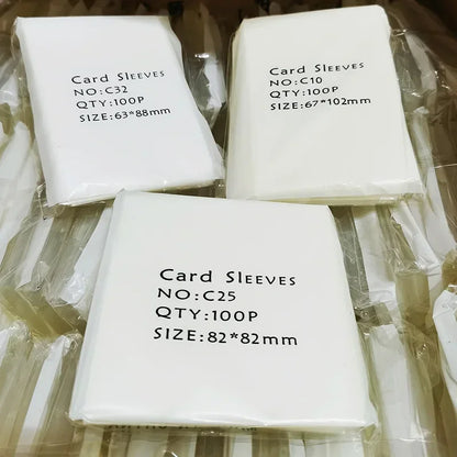 100pcs/set Various Sizes Transparent Card Sleeves Magic Card Game Tarot  Poker Cards Protector Board Game Card Sleeves Beauty World Shop