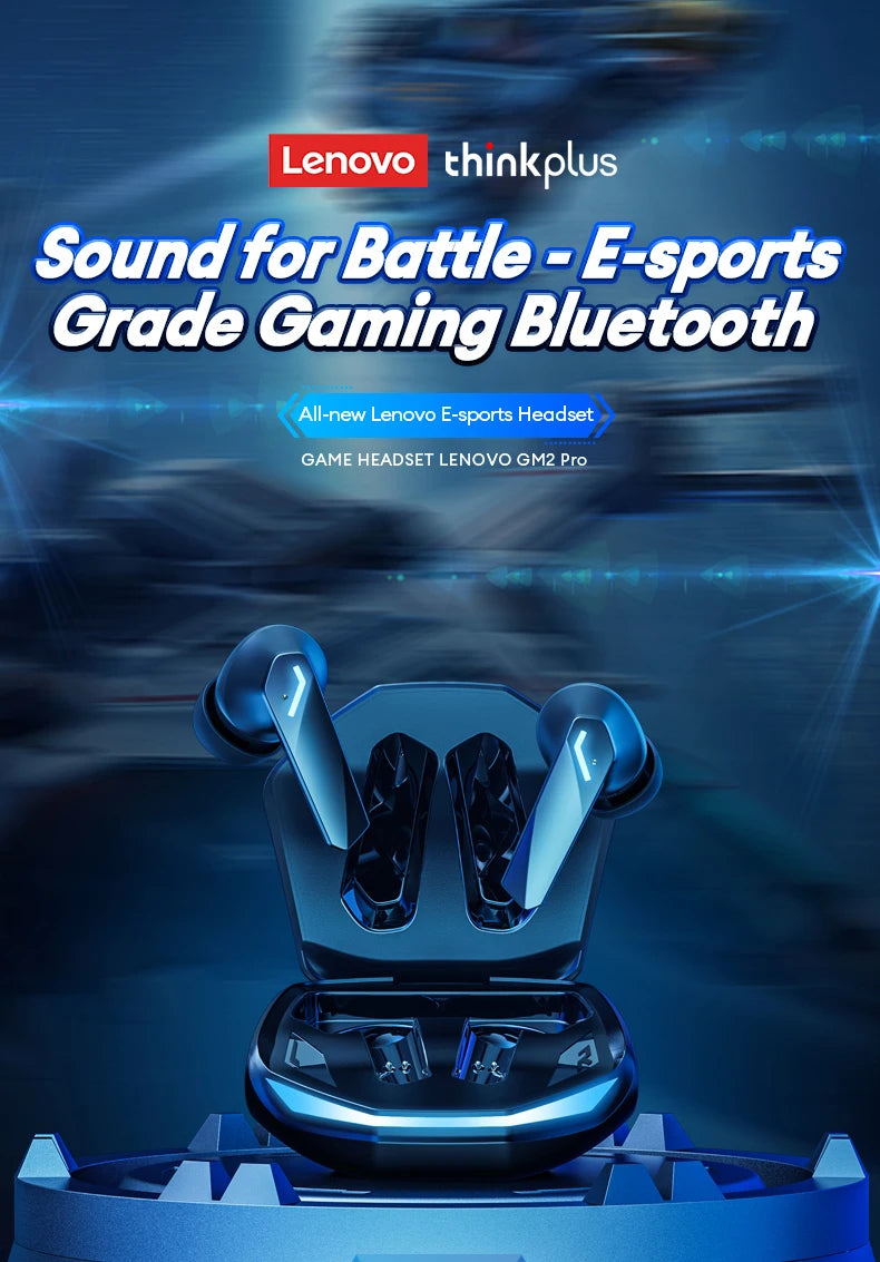 Choice Lenovo GM2 Pro Wireless Bluetooth 5.3 Earphones Gaming Low Latency Dual Mode Music Earbuds Sports In-Ear Headset With Mic Beauty World Shop