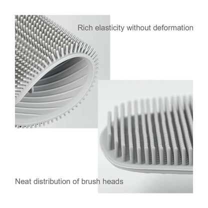 Exfoliating Silicone Brush Cleanser No Slip Handle Body Scrubber Cleans and Massages Skin Bathroom Accessories Bath Brush Beauty World Shop