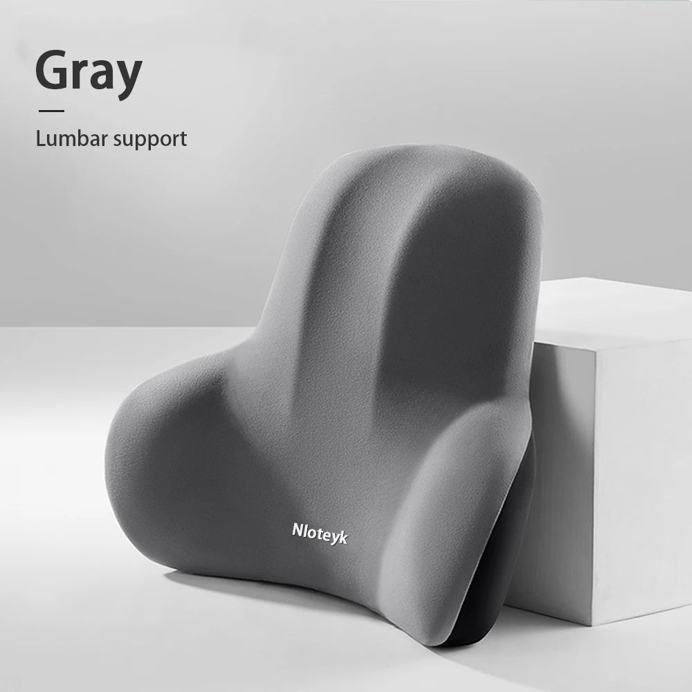 Car Neck Pillow Memory Foam Protective Lumbar Back Support Breathable Car Headrest Cushion Relieve Stress Car Seat Pillow Beauty World Shop