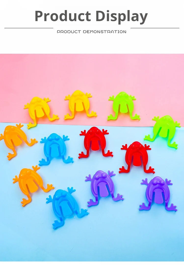 20pcs Bouncing Frog Nostalgic Toys For Children Kindergarten Educational Toy Jumping Frog Toy Christmas Gift Beauty Fashion