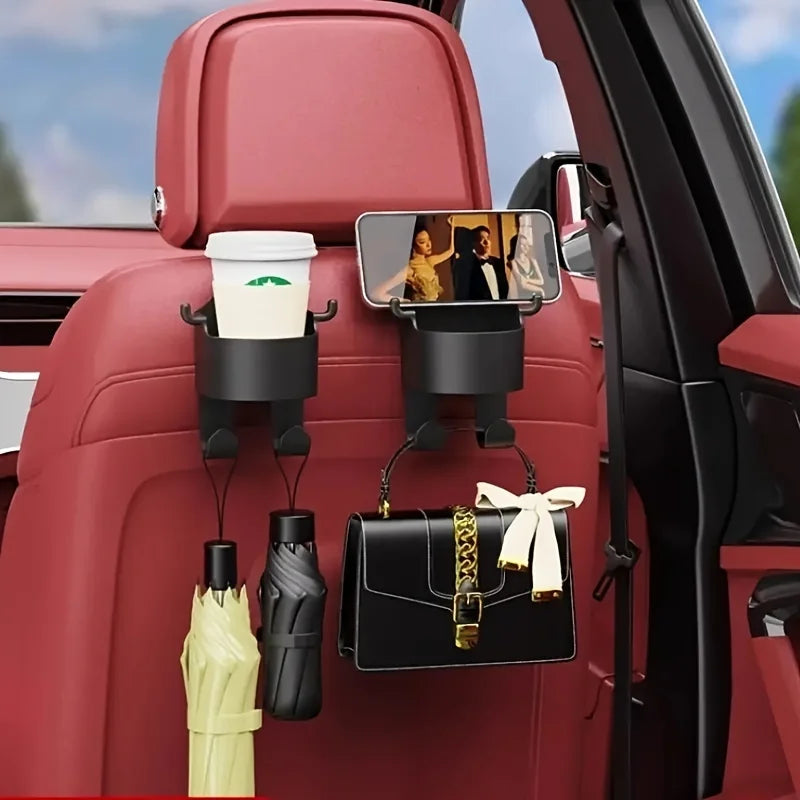 Car Supplies Seat Back Storage Rack1/2Multifunctional cup holder storage box with hookPPMaterial Beverage Phone Holder Car Mount Beauty World Shop