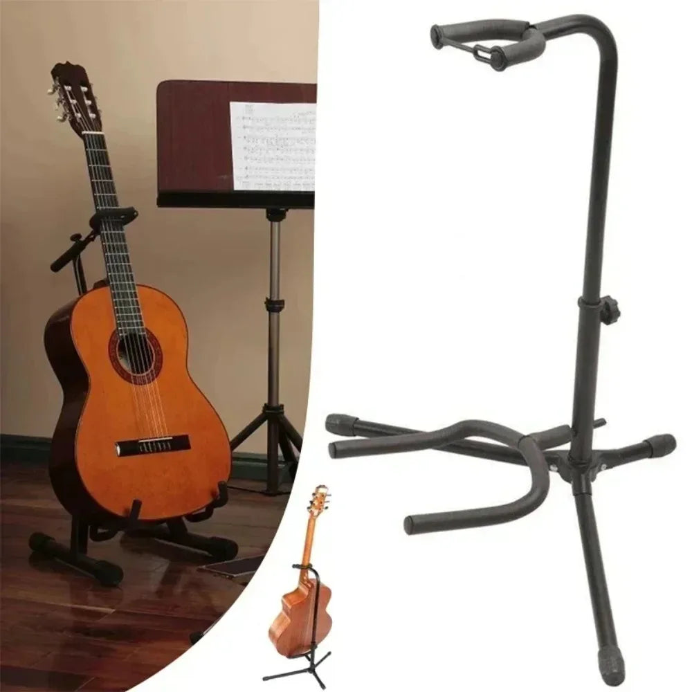 Folding Adjustable Instrument Stand Guitar Rack Instrument Display Stand Bass, Acoustic, Classical, and Electric Guitar Support Beauty World Shop