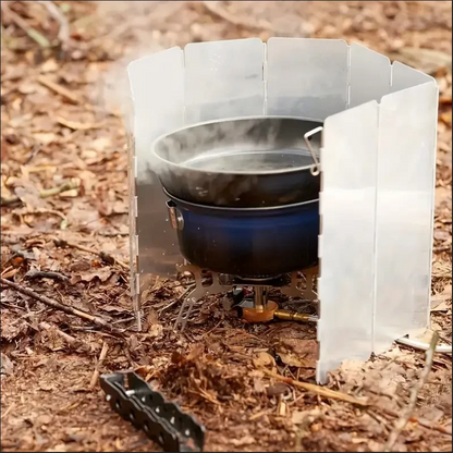 8 Plates / 10 Plates Aluminum Alloy Stove Windscreen, Ultralight Foldable Stove Windshield, Suitable For Outdoor Camping, Picnic Beauty World Shop