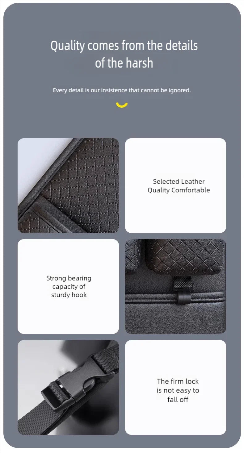 Multi-functional Car Seat Back Organizer High-Capacity Multi-Pocket Backseat Storage Bag Wear-Resistant Anti Kick Mat Beauty World Shop