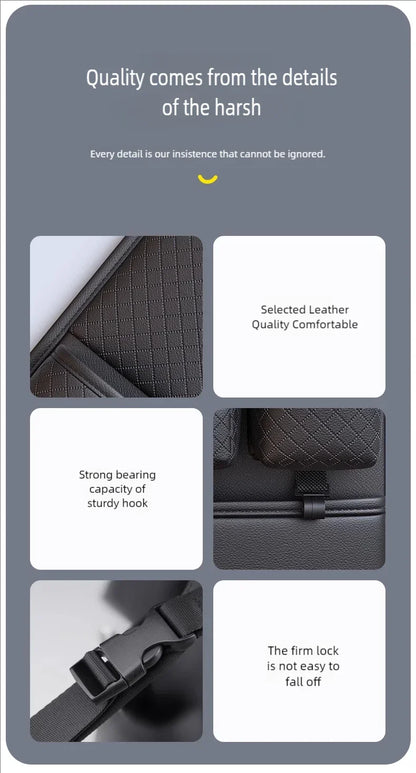 Multi-functional Car Seat Back Organizer High-Capacity Multi-Pocket Backseat Storage Bag Wear-Resistant Anti Kick Mat Beauty World Shop