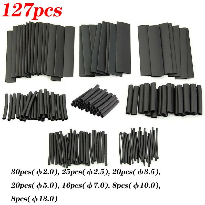 1060/530/127PCS Heat Shrink Tubing kit 2:1 Shrinkable Wire Shrinking Wrap Wire Connect Cover Cable Repair Protection Beauty World Shop