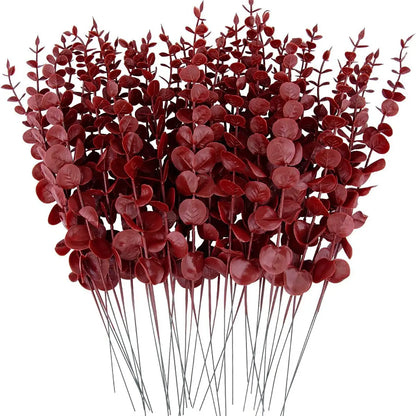 10/20pcs Artificial Plants Eucalyptus Leaves Fake Plants Vase Home Table Party Wedding Bridal Bouquet Decorations Outdoor Garden Beauty World Shop
