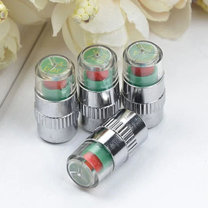 NEW 4pcs Car Tire Pressure Indicator Gauge Alert Monitoring Valve Cap Sensor External Detection Beauty World Shop