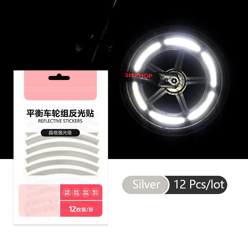 Reflective Tire Sticker Safety Sticker Color Kids Balance Bike Reflective Sticker Wheel Decal Bike Accessories Beauty World Shop