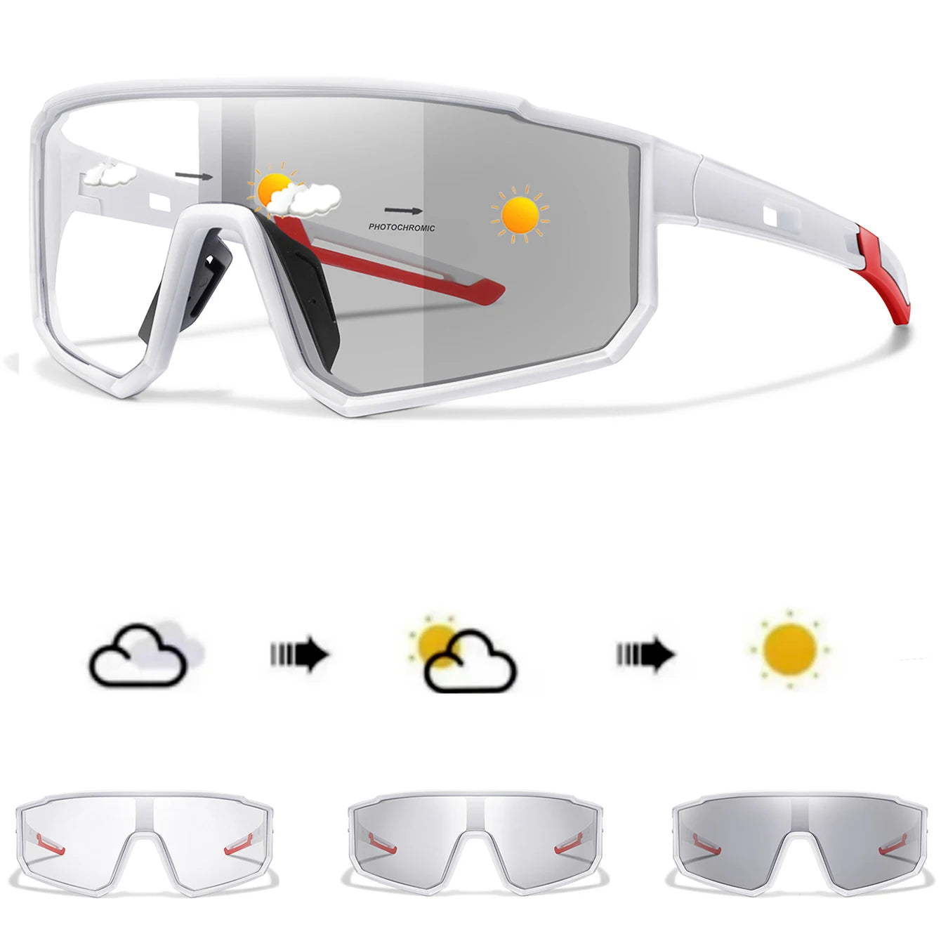 Fashion Brand Men Women Bicycle Photochromic Eyewear MTB Bike Fishing Running Cycling Sports Sunlasses Comfortable Goggles Beauty World Shop