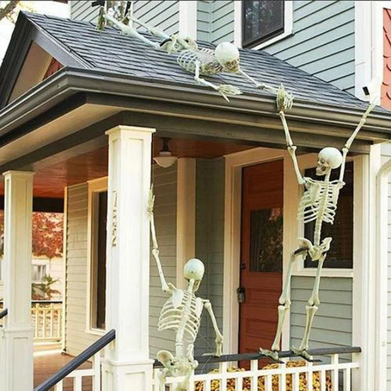 1pc Happy Halloween Modeling Humanoid Skeleton Decorative Props Haunted House Home Bedroom Balcony Decoration Party DIY Supplies Beauty World Shop