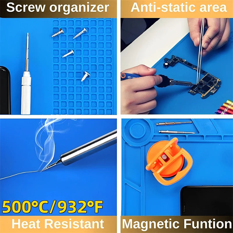 ESD Soldering Mat Repair Pad Insulation Heat Resistant Soldering Station Silicon Work Pad Desk Platform Phone Repair Tool Kit Beauty Fashion