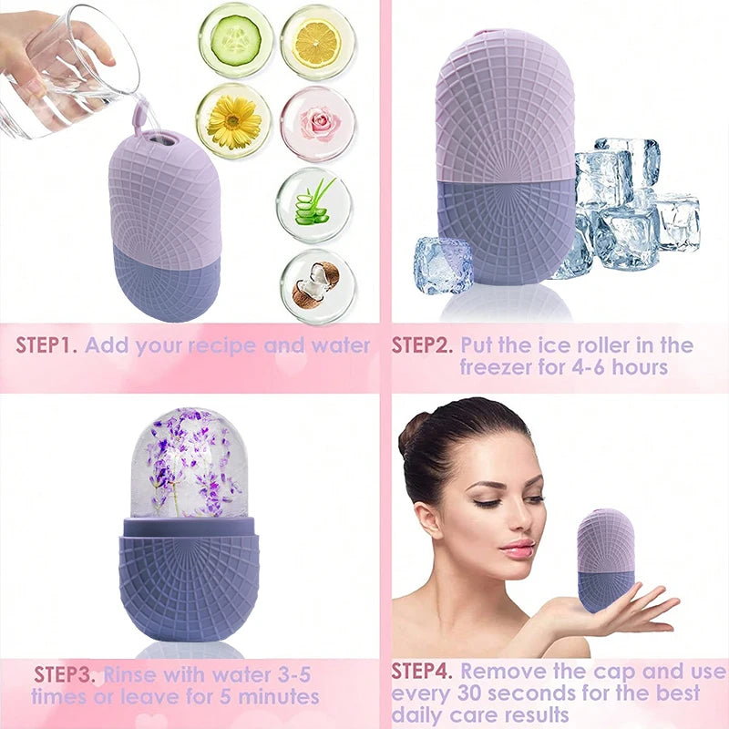 Face and Eye Ice Roller, Face Beauty Ice Roller, Facial Ice Massage Beauty Silicone, Reusable Leakproof Skin Care Tool Beauty World Shop