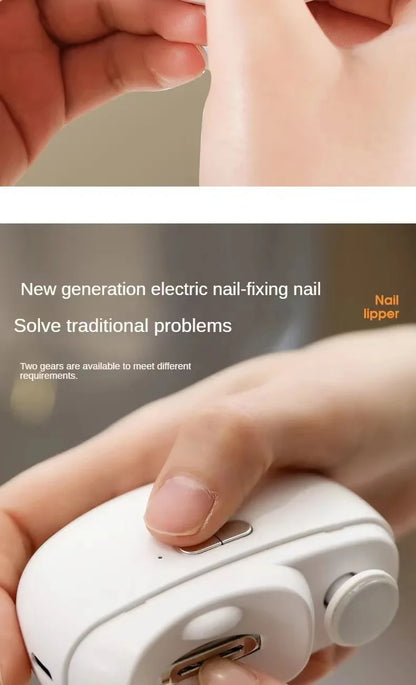 Electric Nail Clipper Grinding and Polishing 2 in 1 Multifunctional Portable Automatic Nail Grinder Electric Manicure Tool Beauty World Shop