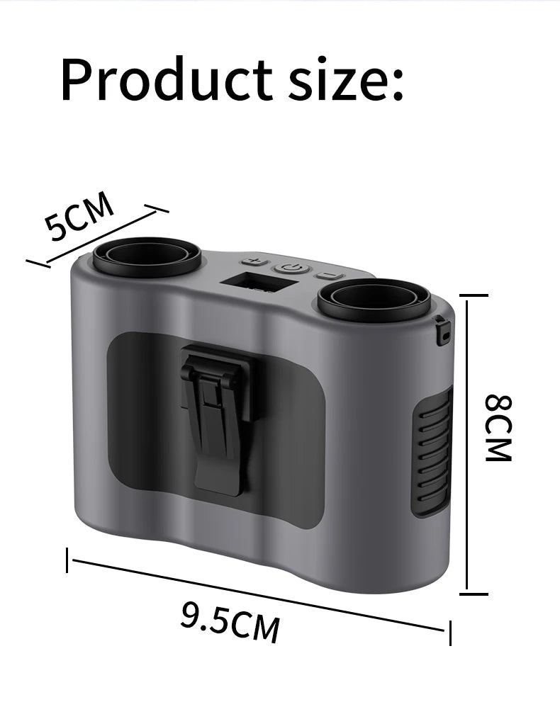Portable Waist Clip Fan Mini USB Charging Hanging Fan with LED Flashlight Outdoor Single/dual Air Outlet Fan 20000/10000Mah F6/7 Beauty World Shop