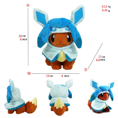 Eevee Cos Umbreon Espeon Jolteon Flareon Glaceon Vaporeon Sylveon Leafeon Plush Toys Stuffed Soft Stuffed Animal Plushies 20CM Beauty World Shop