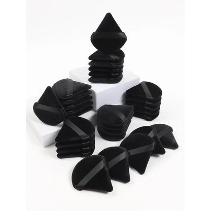 Black Triangle Powder Puff Facial Makeup Sponge Soft Velvet Cosmetics Puff Mixer Beauty Foundation Make-Up Sponge Makeup Access Beauty World Shop