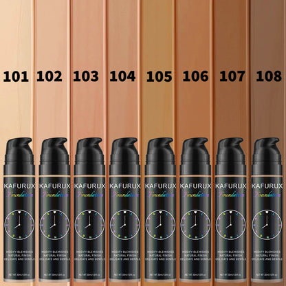 8-Color Liquid Foundation Makeup Set Waterproof Sweat-Resistant Concealer Professional Korean Style Face Base for Flawless Look Beauty World Shop