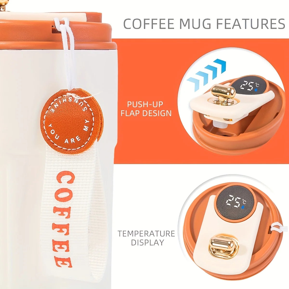 450ML Stainless Steel Thermo Water Bottle LED Temperature Display Coffee Cup Keep Cold and Heat Thermal Mug Travel Vacuum Flask Beauty World Shop