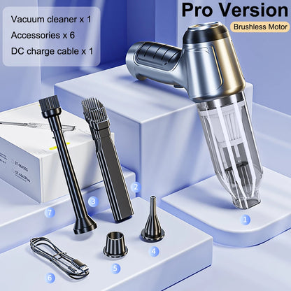 Car Vacuum Cleaner Wireless Portable Vacuum Cleaner 95000PA Strong Suction Handheld Mini Cleaner High Power Blower for Car Home Beauty World Shop
