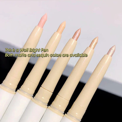 Double head lying Silkworm Pen matte Pearlescent Fine Flash Brightening Shadow Pen Outline pen under eyelid to pen Beauty Trend Shop