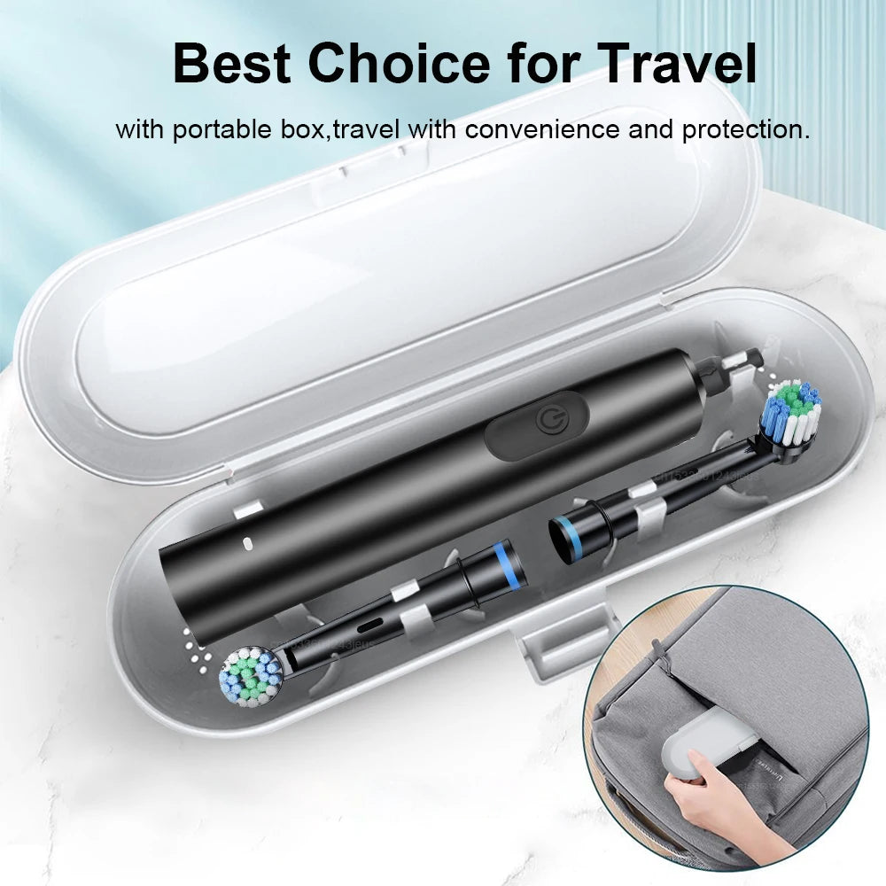 Electric Toothbrush Rotary Rechargeable Electric Toothbrush for Adults Rotating Electric Toothbrushes with 8 Soft Brush Heads Beauty World Shop