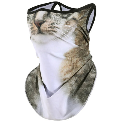 3D Animals Magic Scarf Bandana Breathable Neck Warmer Gaiter Hanging Ear Outdoor Sports Triangle Face Mask Neckerchief Summer Beauty World Shop