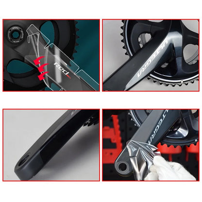 Bicycle Crank Protector Stickers Decals Road Bike Adhesive TPH Film For-SRAM/SHIMAN0 Cycling Crankset Protector Stickers Parts Beauty World Shop