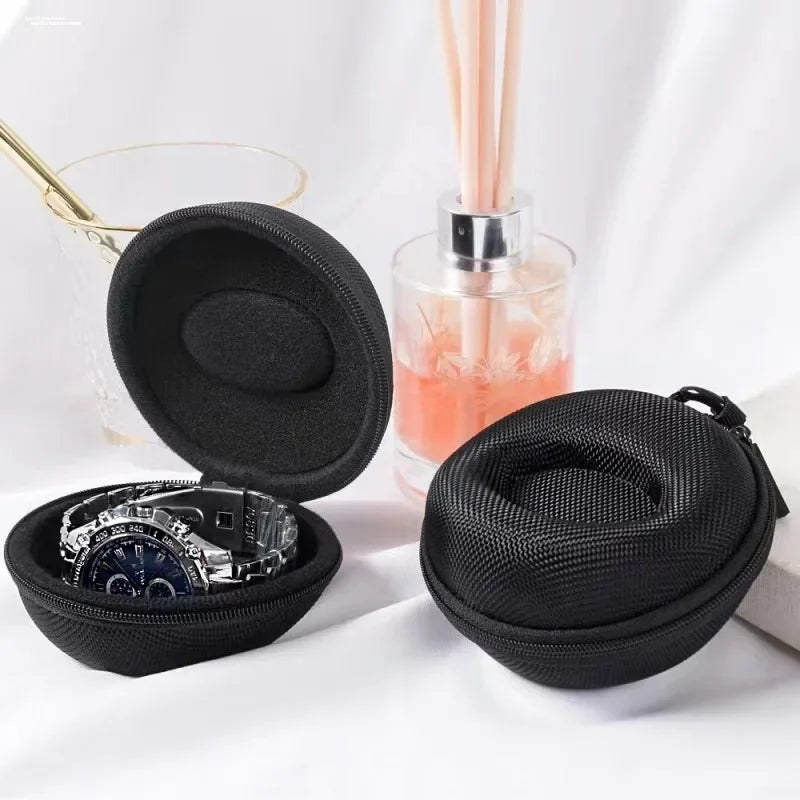 Portable EVA Single Watch Travel Case Watch Storage Organizer Box Watch Holder Waterproof for Smartwatches Zippered Container Beauty World Shop