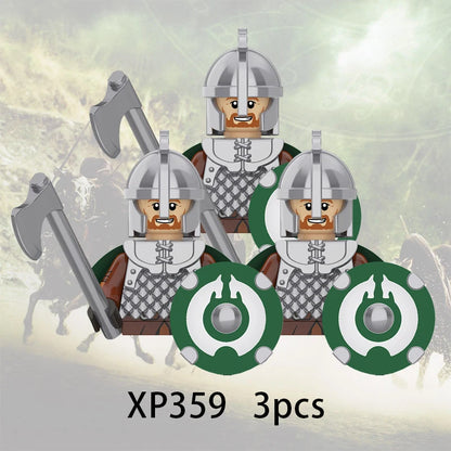 3pcs Lord Rings Elves Orcs Army Dwarf Rohan Mini Action Toy Figures Building Blocks Assembly Toys for Kids Birthday Gift Beauty World Shop