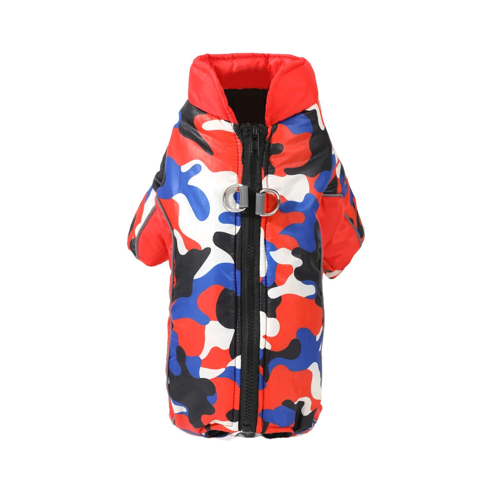 Warm Pet Clothes With D-ring Reflective Dog Jumpsuit For Small Medium Dogs Camouflage Puppy Coat For Winter Chihuahua Pug Jacket Beauty World Shop