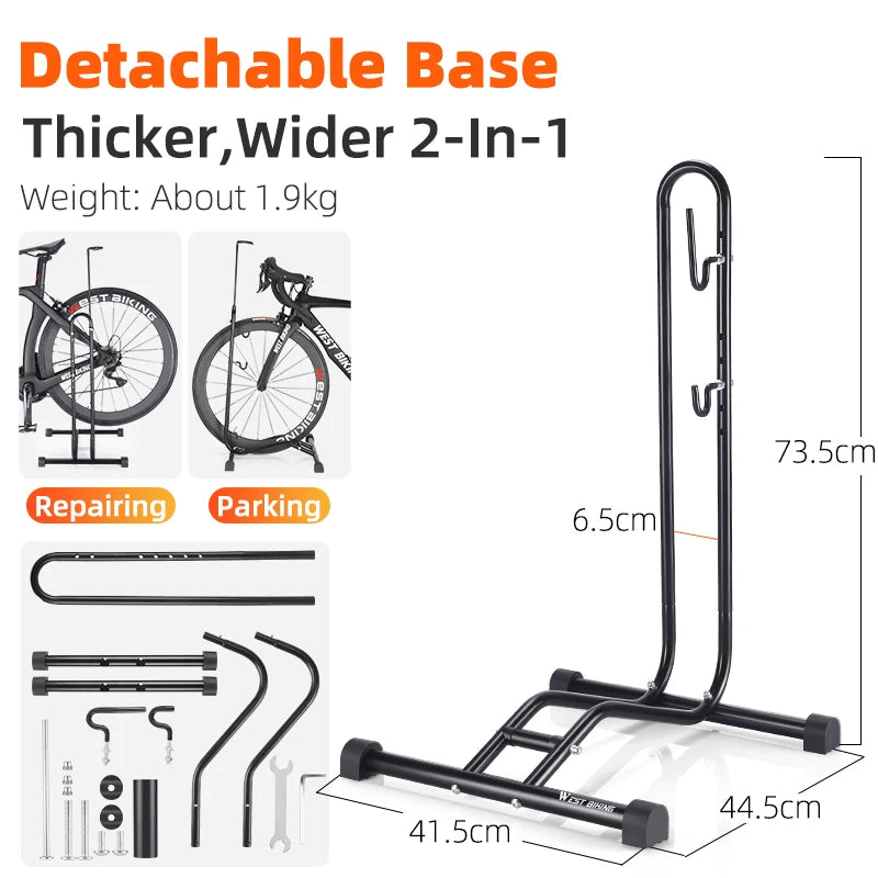 WEST BIKING 3 In 1 Bicycle Parking Rack Multifunctional Bike Indoor Garage Storage Stand MTB Road Bike Maintenance Repair Stand Beauty World Shop