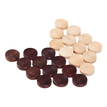 30Pcs/set Wooden Round Checkers Pieces For Backgammon Chess Game Accessories Beauty World Shop