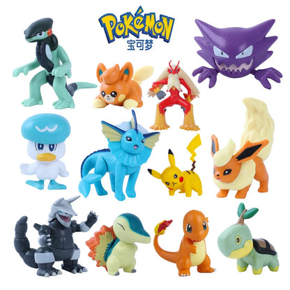 New 4-9CM Pokemon Cartoons Movie Anime Figure Gengar Pikachu Eevee Dragon Pet Action Figure Model Toy Christmas Gift Buy in bulk Beauty World Shop