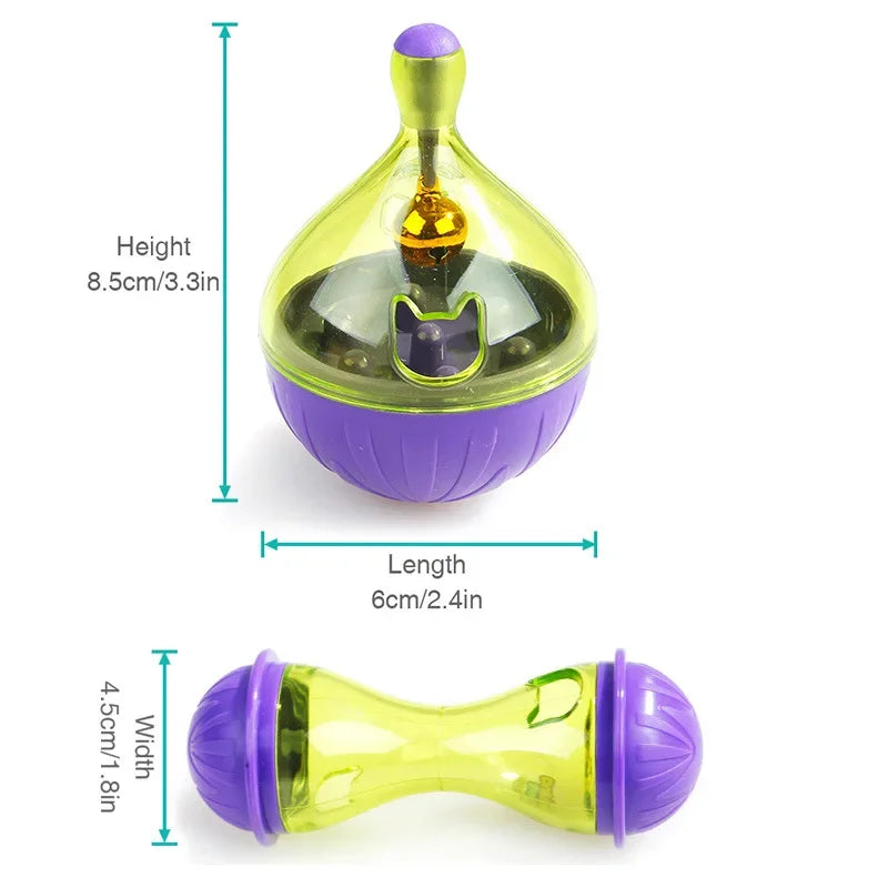 Pet Cat Fun Bowl Feeding Toys Dog Tumbler Feeder Puppy Kitten Shaking Leakage Food Ball Container Exercise Training Leakage Toys Beauty World Shop