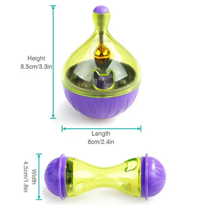 Pet Cat Fun Bowl Feeding Toys Dog Tumbler Feeder Puppy Kitten Shaking Leakage Food Ball Container Exercise Training Leakage Toys Beauty World Shop