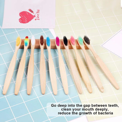 50/100Pcs Bamboo Children's Soft Bristled Toothbrush is Naturally Biodegradable And Reduces Plastic Waste,Making It Very Suitabl Beauty World Shop
