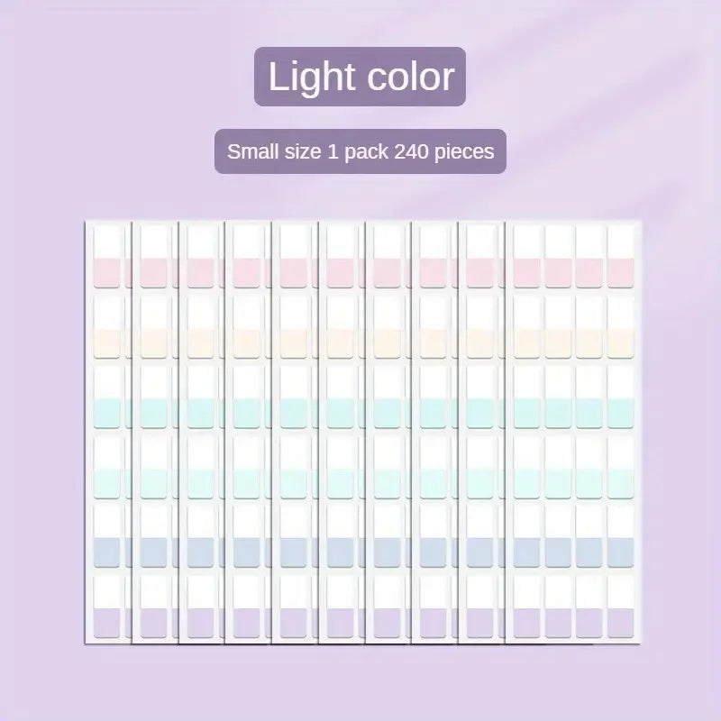 Morandi Colors Index Stickers, Light Color Index Notes, Transparent Writable Folder Sticky Notes Beauty World Shop