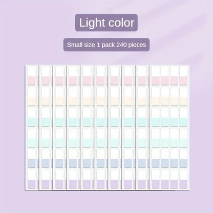 Morandi Colors Index Stickers, Light Color Index Notes, Transparent Writable Folder Sticky Notes Beauty World Shop