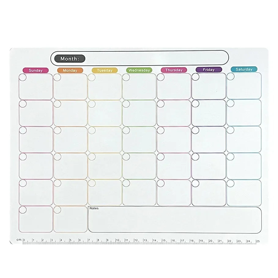 A refrigerator magnet ,monthly and weekly planner, magnetic calendar sticker, soft magnetic note sticker, message board Beauty World Shop