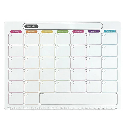 A refrigerator magnet ,monthly and weekly planner, magnetic calendar sticker, soft magnetic note sticker, message board Beauty World Shop