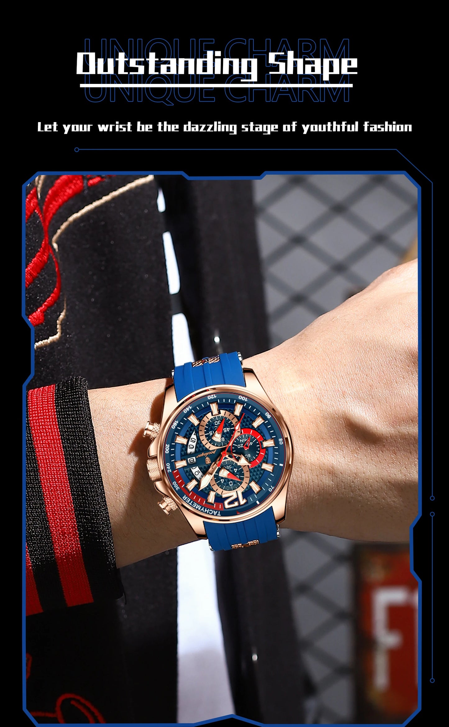POEDAGAR Luxury Watch For Men Date Chronograph Luminous Waterproof Silicone Male Watch Fashion Sports Quartz Men's Watches Reloj Beauty World Shop