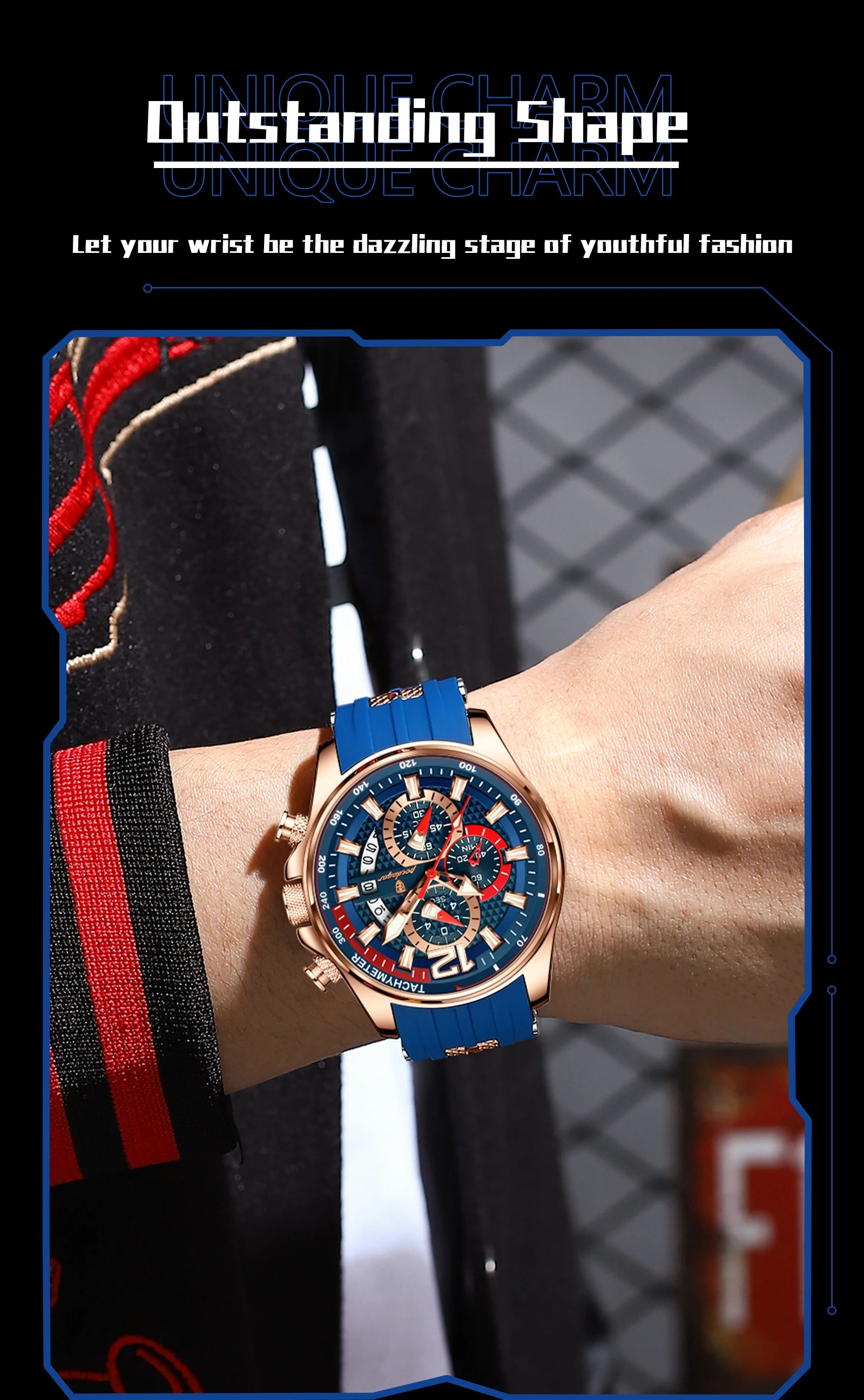 POEDAGAR Luxury Watch For Men Date Chronograph Luminous Waterproof Silicone Male Watch Fashion Sports Quartz Men's Watches Reloj Beauty World Shop