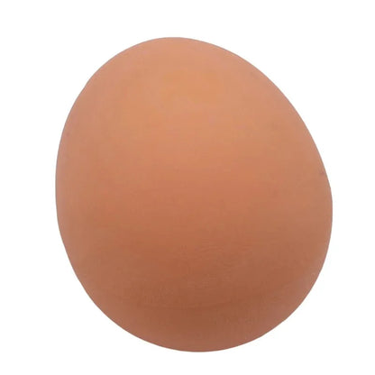 1 Pcs Novelty Bouncy Eggs Realistic Fake Rubber Bouncing BallsModel Farm Chicken Nesting Hen Hatching Egg Pet Toy Prank Joke Beauty World Shop