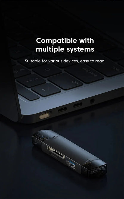 6 In 1 Multifunction Usb 3.0 Card Reader U Disk Type C/Micro Usb/Tf/Sd Flash Drive Memory Card Reading Adapter Phone Accessories Beauty World Shop
