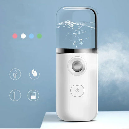 Mini Portable Humidifier Nano Mister Facial Steamer Device Beauty Spray Hydrating Apparatus Cold Spray Apparatus Rechargeable Beauty World Shop