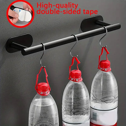40cm Stainless Steel Bathroom Towel Rack No Drilling Self Adhesive Wall-Mounted Towel Clothes Shelf Holder Hanger Home Bath Rack Beauty World Shop